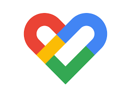 Google Health logo with interlocking heart design in red, blue, yellow, and green.